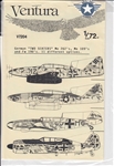 VENTURA DECALS 1/72 GERMAN TWO SEATERS ME 262, ME 109'S & FW 190'S 11 DIFFRENT OPTIONS