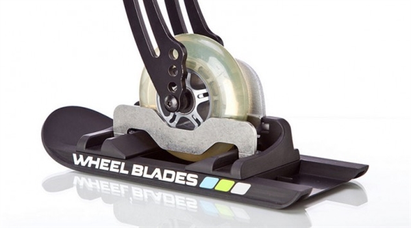 Wheelblades Ski pour poussette simple XL noir/bleu