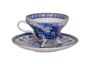 Blue Liberty Tea Cup & Saucer | Gettysburg Emporium