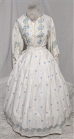 Day Dress with Blue flowers and Green Leaves | Gettysburg Emporium