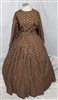 Brown Day Dress with Floral Pattern | Gettysburg Emporium