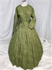 Green Day Dress with White Swirl Pattern  | Gettysburg Emporium