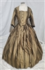 Olive and Tan Striped Traveling Dress | Gettysburg Emporium