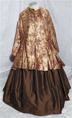 Floral and Brown Walking Dress | Gettysburg Emporium
