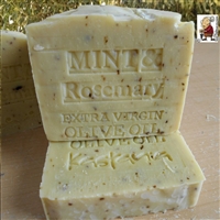 Organic Extra Virgin Greek Olive Oil -Mint and Rosemary Soap -