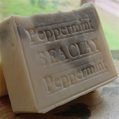 All Natural Artisan  Peppermint Soap With Sea Clay