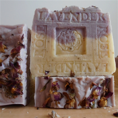 Natural Provence French Lavender with Crushed Rose Petals Soap