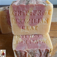 Handmade Artisan Citrus South African Grapefruit with Moroccan Red Clay and Tangerine Butter Soap