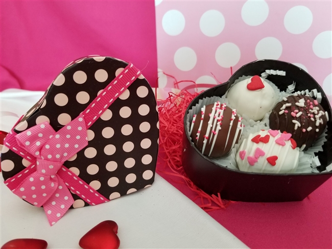 Polka Dot Heart Gift -4 pc. box