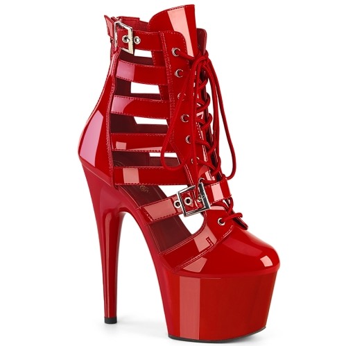 ankle mid calf boots red patent red