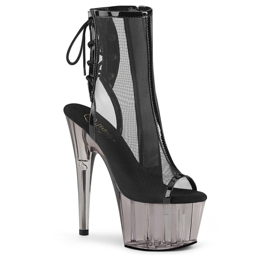 adore 1018msht black patent mesh smoke tinted