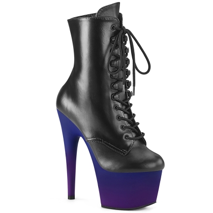 adore 1020bp black faux leather blue purple ombre