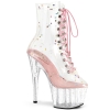 ankle mid calf boots clear tpu baby pink clear
