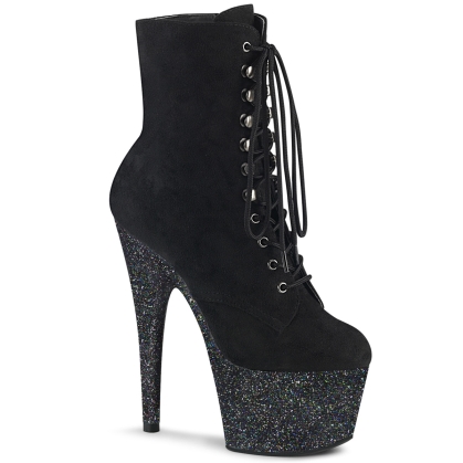 adore 1020fsmg black faux suede black multi mini g