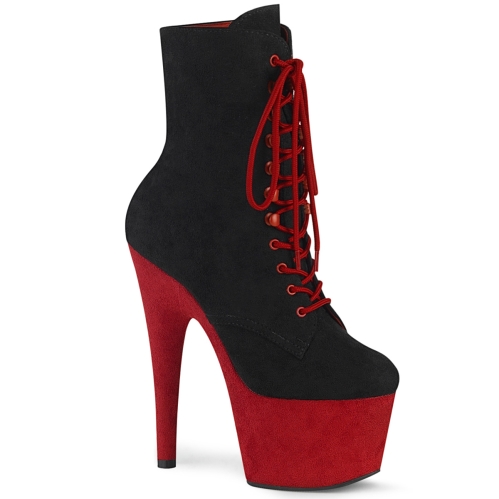 adore 1020fstt black faux suede red faux suede