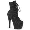 ankle mid calf boots black glitter black glitter