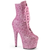 ankle mid calf boots baby pink glitter baby pink g