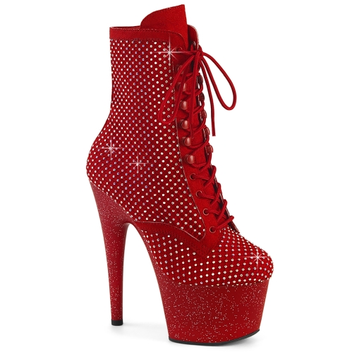 ankle mid calf boots red faux suede rs mesh red ma
