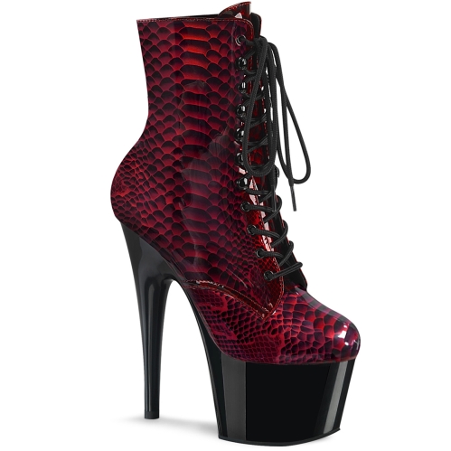 adore 1020sp red snake print patent black