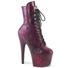 ankle mid calf boots hot pink snake print hot pink