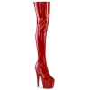 thigh high boots red stretch. holo red holo