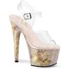 7inch   7 1 2inch heel clear blush gold marble