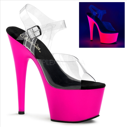 Uv Hot Pink Stiletto Exotic Stripper Shoes