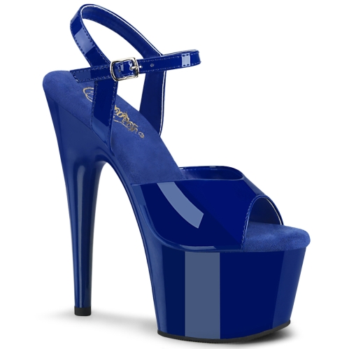 7inch   7 1 2inch heel royal blue patent royal blu