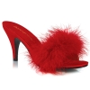 3inch amour red pu fur