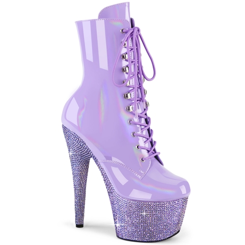 ankle mid calf boots lavender holo patent lavender