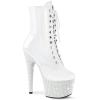 ankle mid calf boots white holo patent white rs