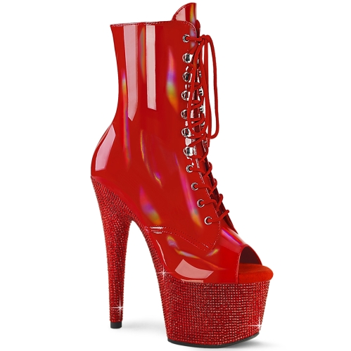 ankle mid calf boots red holo patent red rs