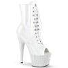 ankle mid calf boots white holo patent white rs