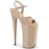 10inch heel nude patent nude