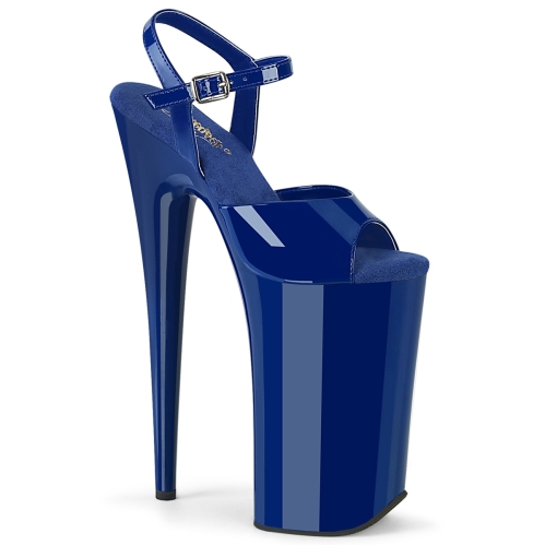 10inch heel royal blue patent royal blue