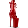 ankle mid calf boots red patent red