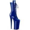 ankle mid calf boots royal blue patent royal blue