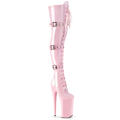 beyond 3028 baby pink stretchetch patent baby pink