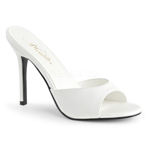 matte white wedding shoes