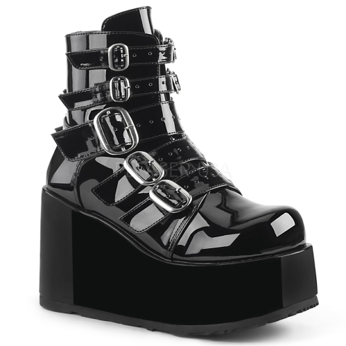 Domonia CONCORD-57 Buckle Straps Ankle Gothic Boot