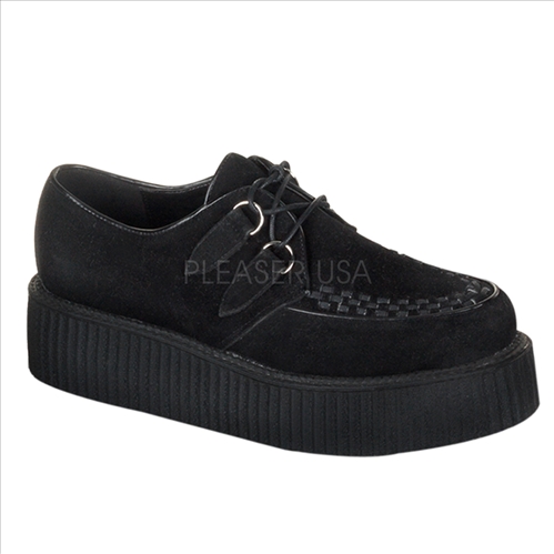 men's black suede creeper shoes