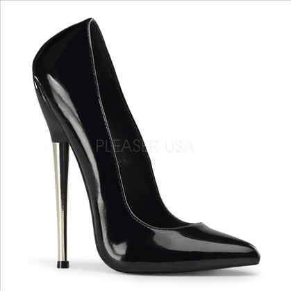 ultra high heel black patent shoes