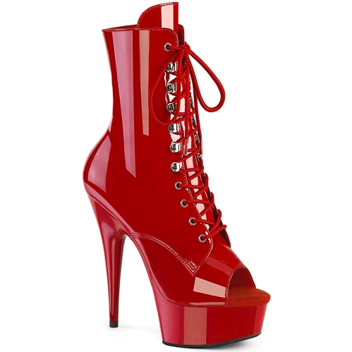 ankle mid calf boots red patent red
