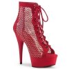 ankle mid calf boots red faux suede rs mesh red ma
