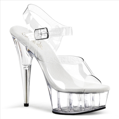 Basic Clear 6 Inch Heel Strap Exotic Dance Shoe