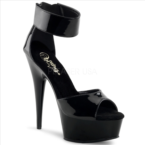 Shiny Black Patent Leather 6 Inch Heel Dance Shoe