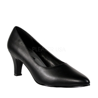 3 inch block heel classic pumps black matte