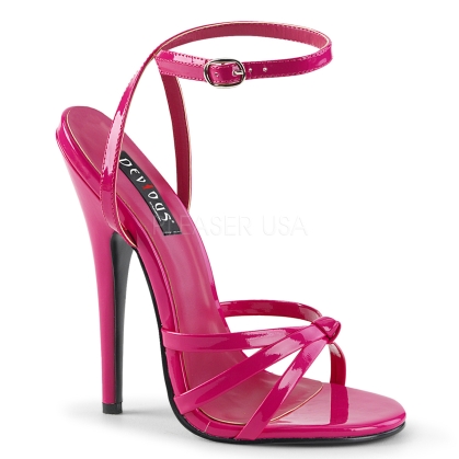 Hot Pink Stiletto Heel Wrap Around Strappy Sandal
