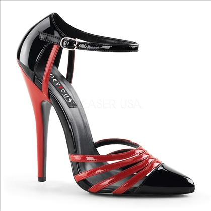 daring red black 6 inch stiletto heels