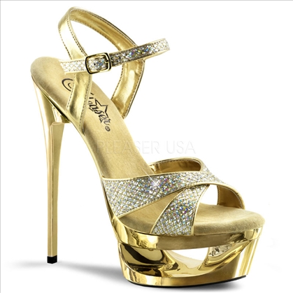 cut out platform crisscross ankle strap gold exotic dance shoes